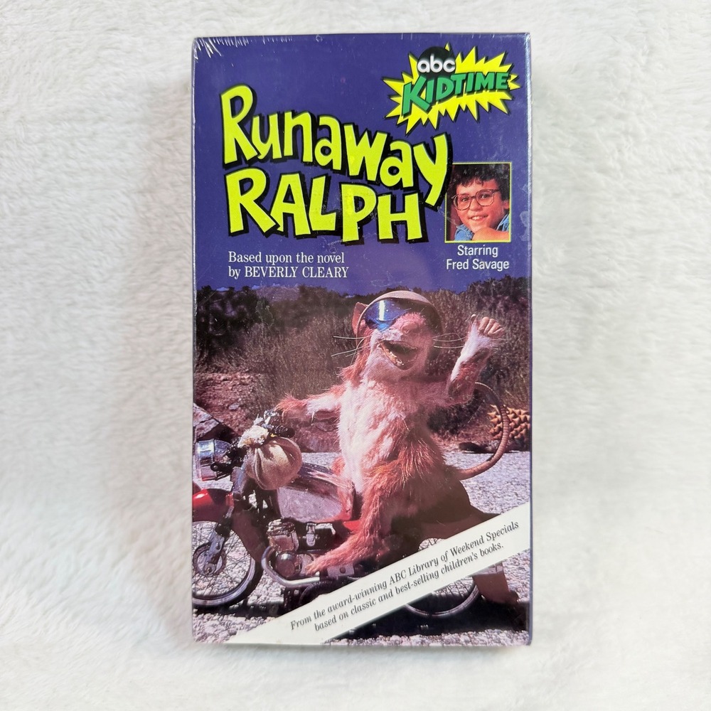 Runaway Ralph Vintage VHS 1991 ABC Kidtime Fred Savage Beverly Cleary Sealed New